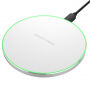 Qi draadloze lader met LED-achtergrondverlichting voor iPhone - zilver
