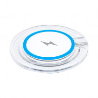 Draadloze QI lader met snel opladen en lichtindicatie voor iPhone - blauw