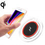 Draadloze QI lader met snel opladen en lichtindicatie voor iPhone - rood
