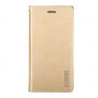 MERCURY lederen etui met documentvak en standaard voor iPhone XS/iPhone X X - goud