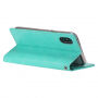 MERCURY lederen etui met documentvak en standaard voor iPhone XS/iPhone X X - turquoise