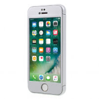 Gehard deksel voor de gehele omtrek van de telefoon inclusief beschermend glas voor iPhone SE (2016) / 5S / 5S / 5 - zilver