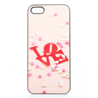 Kunststof deksel met aluminium coating voor iPhone SE (2016) / 5S / 5S / 5 - Liefde