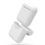 LANKILIN siliconen hoesje met houder voor koptelefoonverlies voor AirPods 1 / 2 - wit