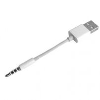 Synchronisatie- en oplaadkabel voor iPod shuffle - 10cm - wit