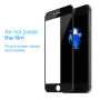 BASEUS gehard 3D-glas voor de gehele omtrek van de telefoon voor iPhone 8 Plus / 7 Plus - 0.23mm - zwart