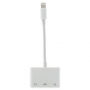 Verminderde bliksemschakelaar met twee 3,5mm jack connectoren en bliksemschakelaar voor Apple iPhone / 8 / 8 / 8 Plus / 7 / 7 / 7 Plus