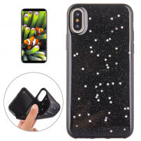 Gekleurde hoes met glitter voor iPhone XS/iPhone X X - Sterren en stippen