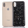 Gekleurde hoes met glitter voor iPhone XS/iPhone X X - Sterren en stippen