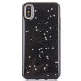 Gekleurde hoes met glitter voor iPhone XS/iPhone X X - Sterren en stippen
