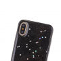 Gekleurde hoes met glitter voor iPhone XS/iPhone X X - Sterren en stippen