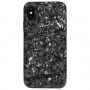 BENKS crash-bestendige plastic hoes met diamantpatroon voor iPhone XS/iPhone X X - zwart
