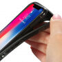 BENKS crash-bestendige plastic hoes met diamantpatroon voor iPhone XS/iPhone X X - zwart