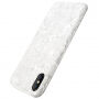 BENKS crash-bestendige plastic hoes met diamantpatroon voor iPhone XS/iPhone X X - wit