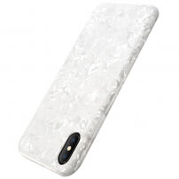 BENKS crash-bestendige plastic hoes met diamantpatroon voor iPhone XS/iPhone X X - wit