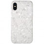 BENKS crash-bestendige plastic hoes met diamantpatroon voor iPhone XS/iPhone X X - wit