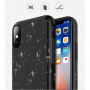 BENKS crash-bestendige plastic hoes met diamantpatroon voor iPhone XS/iPhone X X - wit