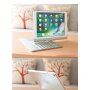 Draaikoffer met toetsenbord voor iPad 9,7" (2017/2018) / Pro 9,7" / Air 1 / 2 - zilver