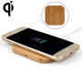 Luxe Qi draadloze lader gemaakt van bamboehout voor iPhone / 8/8 Plus - kwadraat