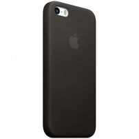 Originele lederen bekleding voor Apple iPhone 5S / SE (2016) - zwart