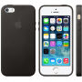 Originele lederen bekleding voor Apple iPhone 5S / SE (2016) - zwart