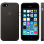 Originele lederen bekleding voor Apple iPhone 5S / SE (2016) - zwart