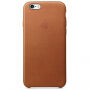 Originele lederen bekleding voor Apple iPhone 6S Plus - zadel bruin