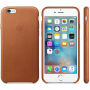 Originele lederen bekleding voor Apple iPhone 6S Plus - zadel bruin
