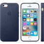 Originele lederen bekleding voor Apple iPhone 5S / SE (2016) - nachtblauw