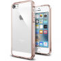 Spigen ultra-dunne hoes met ultra-dunne weerstand Apple iPhone SE (2016) / 5S - transparant met roze kader