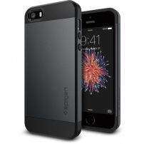 Spigen Thin Protective Armor cover voor Apple iPhone SE (2016) / 5S - zwart