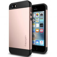 Spigen Thin Protective Armor cover voor Apple iPhone SE (2016) / 5S - roze zwart