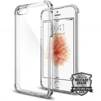 Spigen Crystal Shell Beschermend Polycarbonaat deksel voor Apple iPhone SE (2016) / 5S - rein