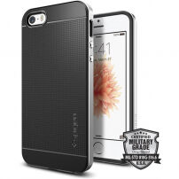 Spigen Neo Exclusieve beschermhoes voor Spigen Neo voor Apple iPhone SE (2016) / 5S - zwart zilver