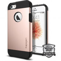 Spigen Armor bestendige dunne afdekking voor Apple iPhone SE (2016) / 5S - rozig