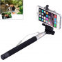 Telescopische selfie stick / monopod met bekabelde trekker voor iPhone - lengte 101,4cm - zwart