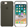 Origineel lederen hoesje Apple-iPhone 8 Plus / 7 Plus - donkere olijf