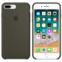Origineel lederen hoesje Apple-iPhone 8 Plus / 7 Plus - donkere olijf