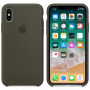 Origineel Apple lederen hoesje iPhone X / XS - donkere olijf