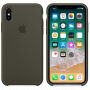 Origineel Apple lederen hoesje iPhone X / XS - donkere olijf