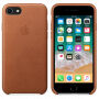 Origineel lederen hoesje Apple iPhone 8/7 - zadel bruin