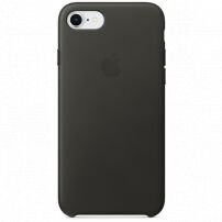 Origineel lederen hoesje Apple iPhone 8/7 - Houtskool grijs