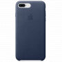Origineel lederen hoesje Apple-iPhone 8 Plus / 7 Plus - nachtblauw