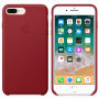 Origineel lederen hoesje Apple-iPhone 8 Plus / 7 Plus - rood