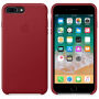 Origineel lederen hoesje Apple-iPhone 8 Plus / 7 Plus - rood