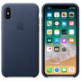 Origineel lederen hoesje Apple iPhone XS - nachtblauw