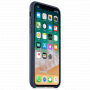 Origineel lederen hoesje Apple iPhone XS - nachtblauw