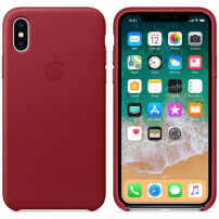 Origineel lederen hoesje Apple iPhone XS - rood