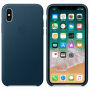 Origineel lederen hoesje Apple iPhone XS - ruimte blauw
