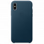 Origineel lederen hoesje Apple iPhone XS - ruimte blauw